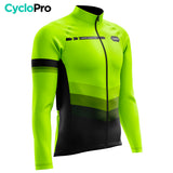 Maillot cycliste hiver Jaune Fluo - Agility