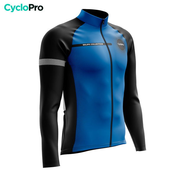 Blauwe winterfietsoutfit - Eklïps