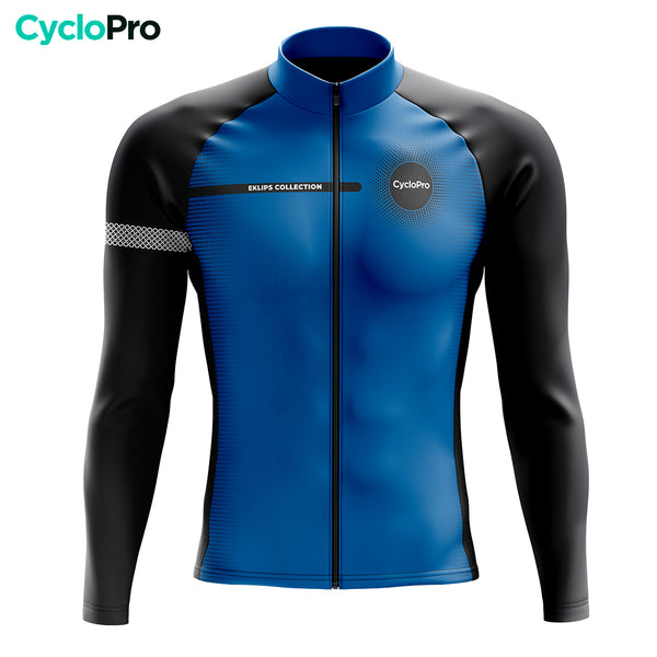 Blauwe winterfietsoutfit - Eklïps