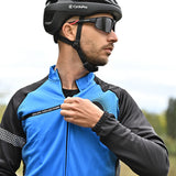 Blauwe winterfietsoutfit - Eklïps