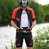 praktische fietsoutfit voor heren rood 2