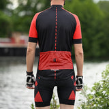 praktische fietsoutfit voor heren rood 7