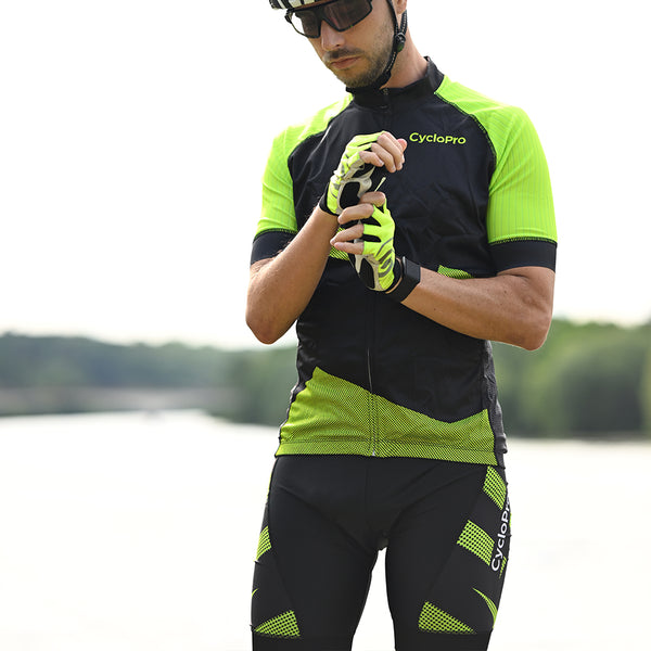 tenue cyclisme practical homme vert clair 4