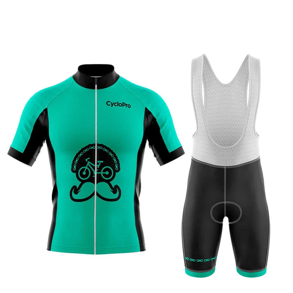 tenue cycliste ete fleur de lage tuquoise