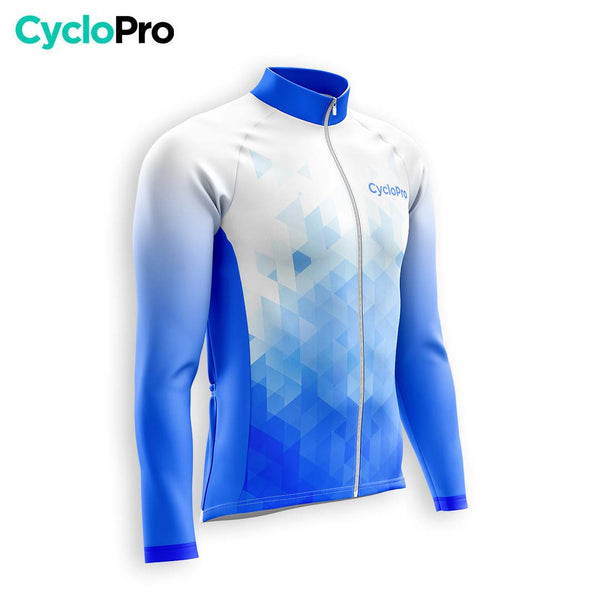 TENUE CYCLISTE AUTOMNE HOMME BLEUE - CRISTAL+ tenue cyclisme homme CycloPro 