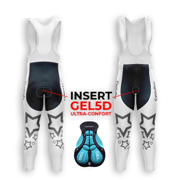 WITTE WINTERFIETSOUTFIT VOOR HEREN - STAR+