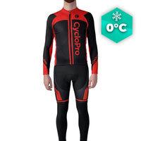 Rode winterfietsoutfit - Flash+ winterfietsoutfit GT-Cycle Outdoor Store Red - XS bretels 
