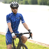 tenue cycliste homme pixel bleue 7