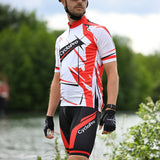 tenue cycliste homme rouge sensas 5
