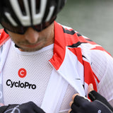 tenue cycliste homme rouge sensas 7