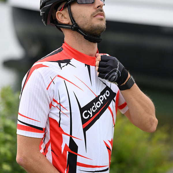tenue cycliste homme rouge sensas 8