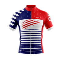 tenue de cyclisme bleu et rouge bretagne 1