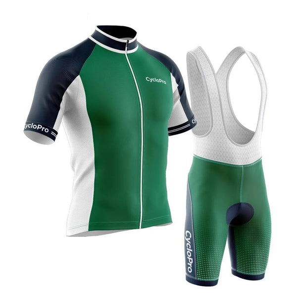 tenue cycliste ete uni verte