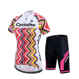 DAMES FIETSOUTFIT - ZIGZAG+ CycloPro zomerfietsoutfit Sans XS 
