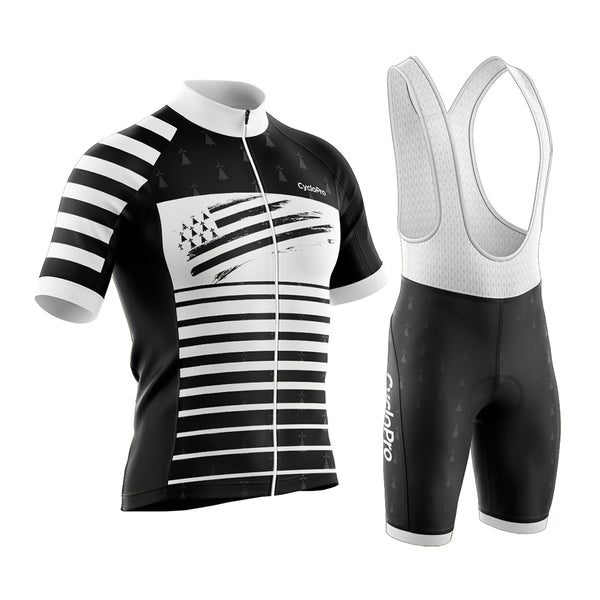 tenue de cyclisme noire et blanche bretagne