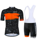 oranje galaxy zomerfietsoutfit