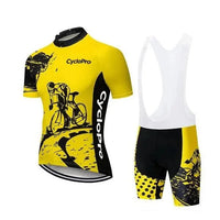 tenue cycliste ete jaune vintage