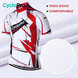 RODE WEGFIETSOUTFIT - SENSAS+ CycloPro zomerfietsoutfit 