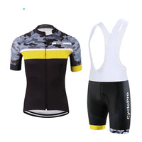 gele camoride zomerfietsoutfit