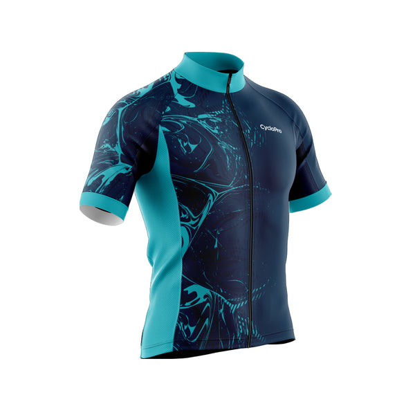 tenue cyclisme bleue artistic maillot 3 4