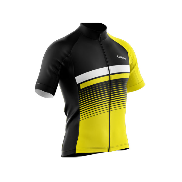 tenue cyclisme jaune turbo maillot 3 4