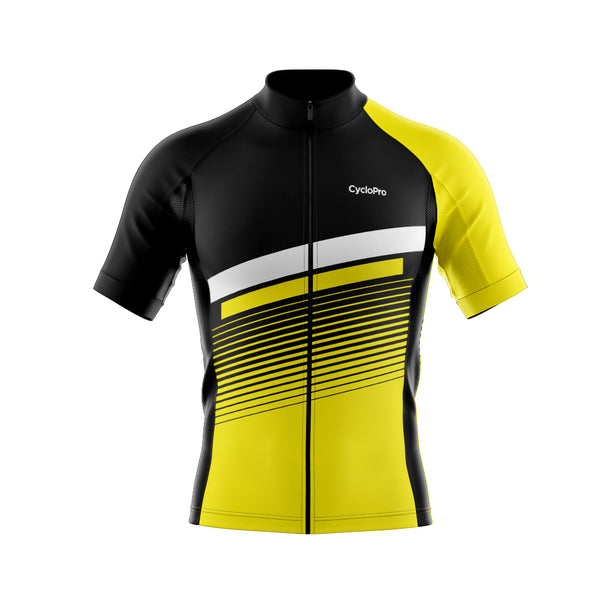 tenue cyclisme jaune turbo maillot face