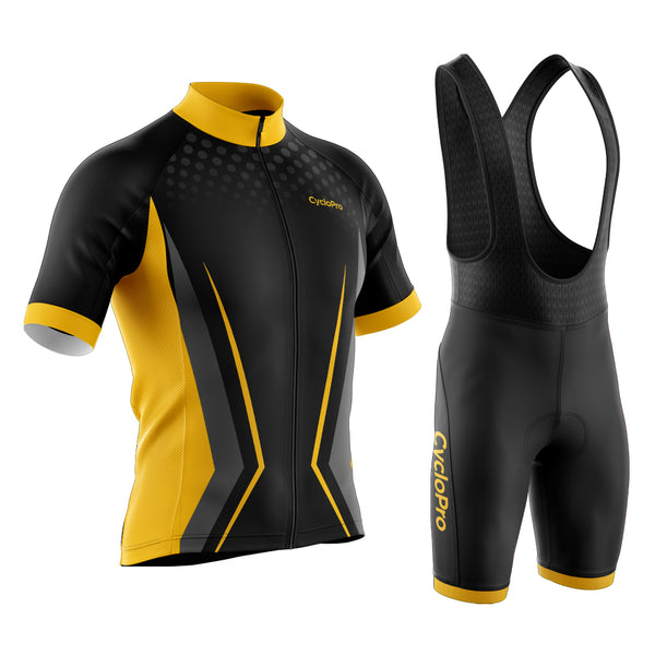 tenue cyclisme noire et jaune solidity