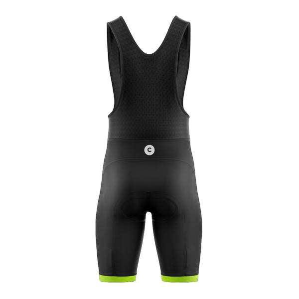 tenue cyclisme noire et jaune turbo cuissard dos