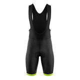tenue cyclisme noire et jaune turbo cuissard face