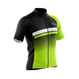 tenue cyclisme noire et jaune turbo maillot 3 4