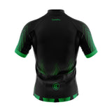 tenue cyclisme vert ecco maillot dos