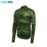 Chaqueta termal de ciclismo verde - comandante