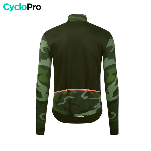 Chaqueta termal de ciclismo verde - comandante