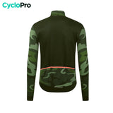 Chaqueta termal de ciclismo verde - comandante