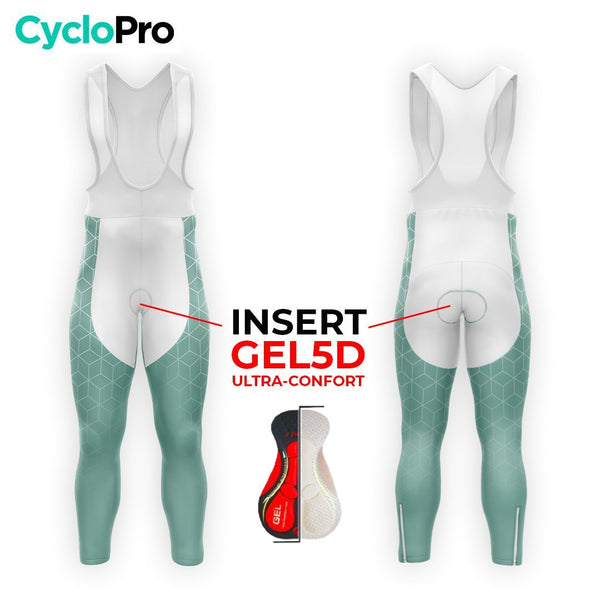 COLLANT CYCLISTE AUTOMNE HOMME VERT - CUBIC+ cuissard long homme GT-Cycle Outdoor Store 