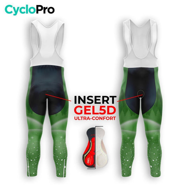 COLLANT CYCLISTE AUTOMNE HOMME VERT - SNOW+ cuissard long homme GT-Cycle Outdoor Store 