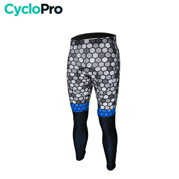 COLLANT CYCLISTE BLEU ATMOSPHÈRE+ - AUTOMNE cuissard long homme GT-Cycle Outdoor Store XS Sans Bretelles 