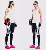 ZWART-WITTE DAMES FIETSTIGHTS - HERFST CycloPro damesfietsbroek 