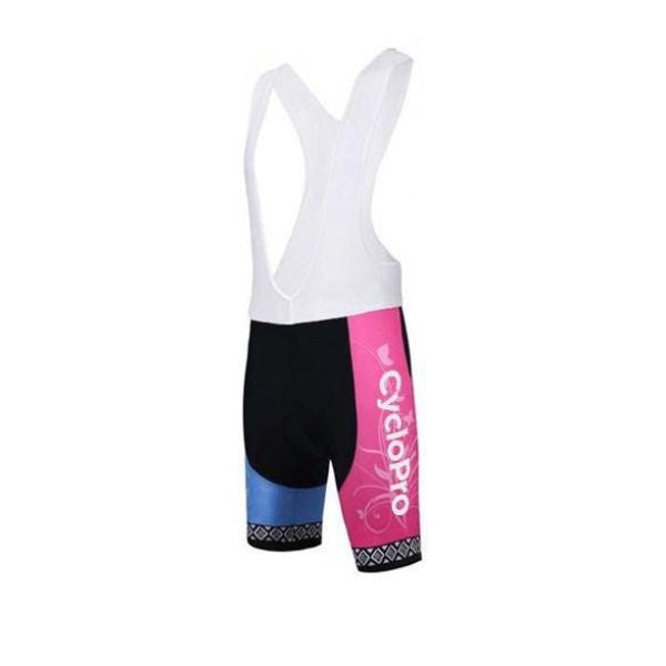 Cuissard Vélo de Route à Fleurs - Confort+ - Destockage Tenue de cyclisme été Cyclo Pro Avec bretelles XS 