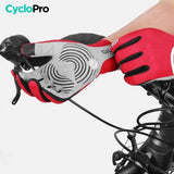 Herfstfietshandschoenen Rood - Skin+ CycloPro fietshandschoenen 