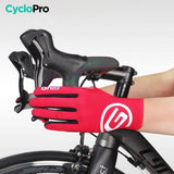 Herfstfietshandschoenen Rood - Skin+ CycloPro fietshandschoenen 