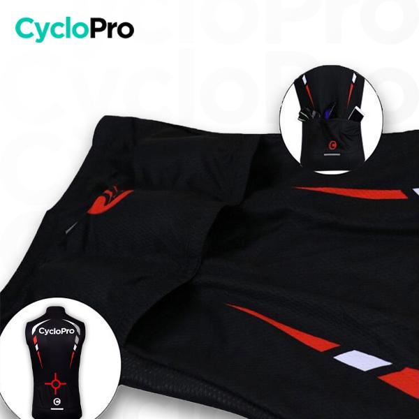 Mouwloos wielershirt zwart en rood - Dynamo mouwloos shirt GT-Cycle Outdoor Store 