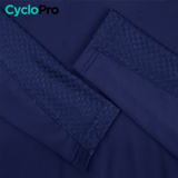 MAILLOT DE CYCLISME AUTOMNE BLEU MARINE - PRO FIT maillot automne cyclisme CycloPro 