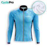 MAILLOT LONG DE CYCLISME AUTOMNE BLEU - SPEED+ maillot automne cyclisme GT-Cycle Outdoor Store 