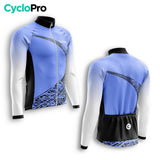 LANGE HERFST BLAUWE FIETSJERSEY - TRACE+ CycloPro herfstwielertrui 
