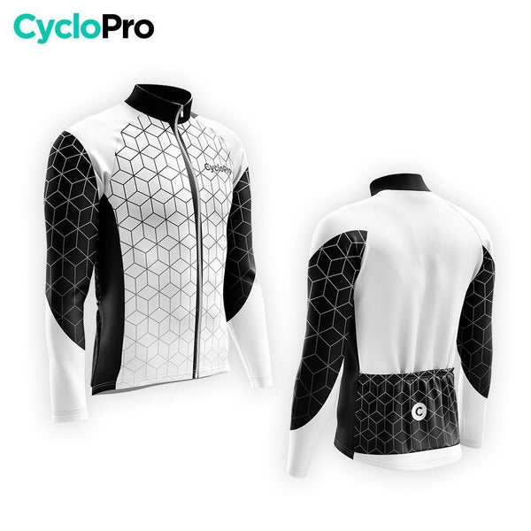 LANG ZWART HERFST FIETSJERSEY - CUBIC+ herfstwielershirt GT-Cycle Outdoor Store 