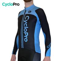 LANGE BLAUWE FIETSJERSEY - HERFST - FLASH+ Lange jersey voor heren GT-Cycle Outdoor Store 