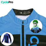 LANGE BLAUWE FIETSJERSEY - WINTER - FLASH+ Thermojersey heren GT-Cycle Outdoor Store 
