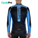 LANGE BLAUWE FIETSJERSEY - WINTER - FLASH+ Thermojersey heren GT-Cycle Outdoor Store 