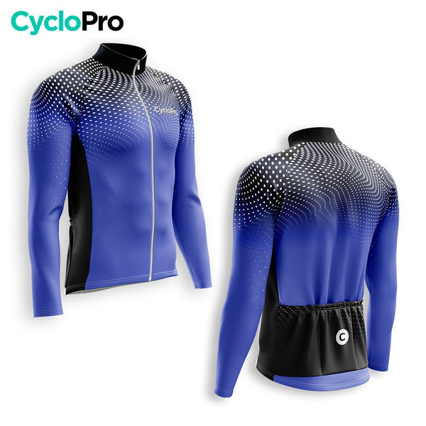 LANGE BLAUWE WINTERFIETSJERSEY - COCCINELLE+ Thermojersey heren GT-Cycle Outdoor Store 